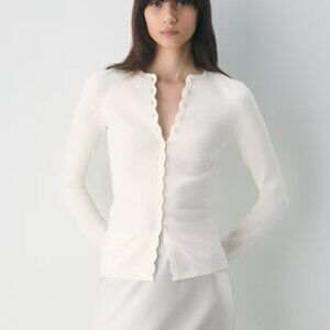 NWT Aritiza SHELLY Cardigan Light Birch L